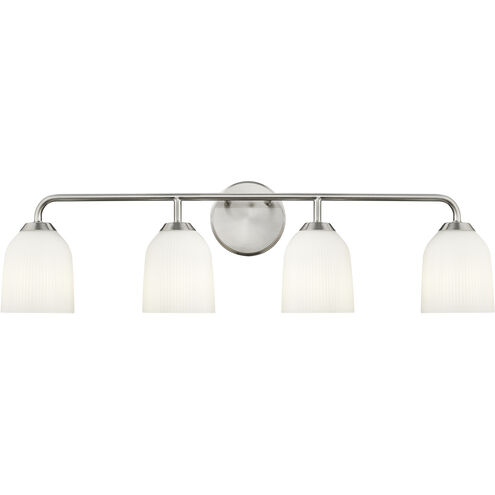 Norah 4 Light 32 inch Brushed Nickel Vanity Light Wall Light